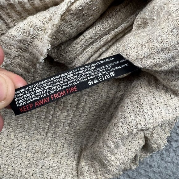 Urban Outfitters Out From Under Oversized Waffle Texture Slouchy Top Medium - Picture 5 of 8